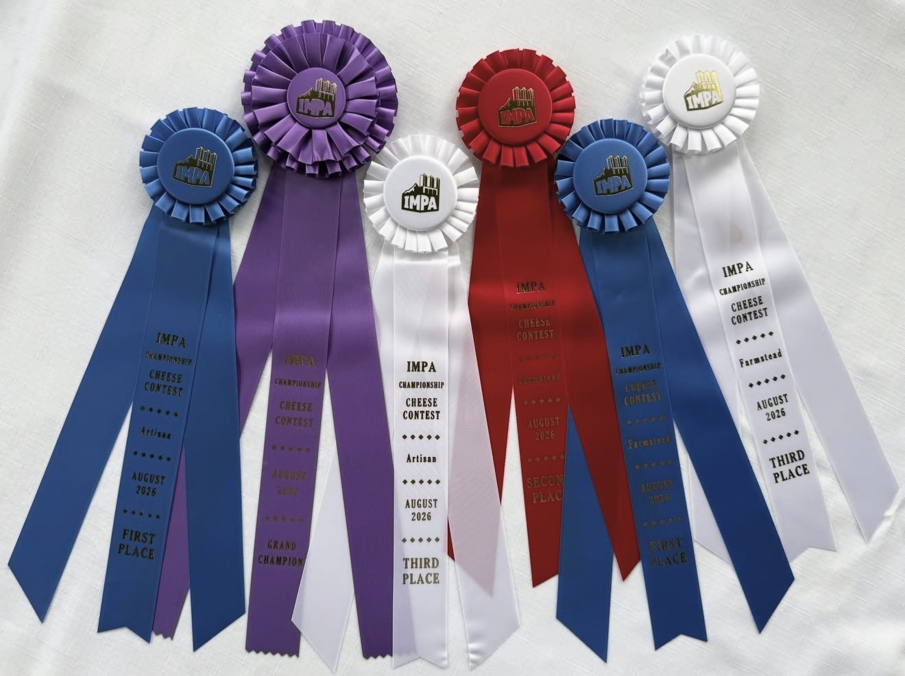 IMPA Championship Cheese Contest ribbons August 2026